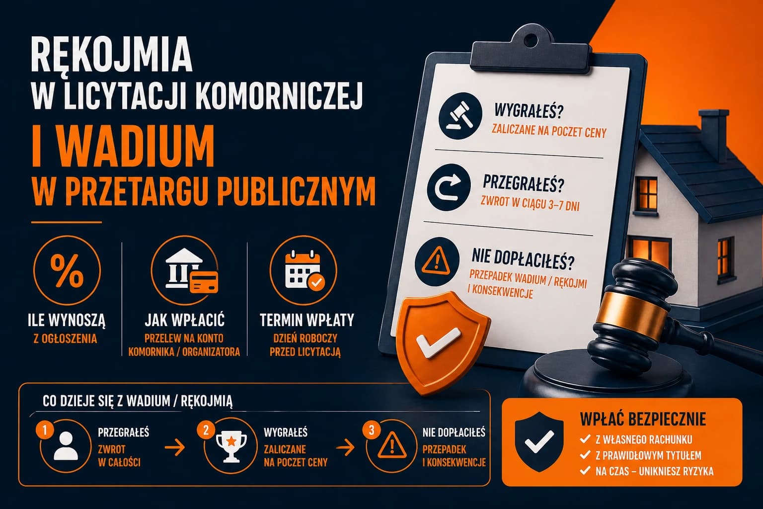 Wadium i rękojmia – wszystko co musisz wiedzieć przed licytacją